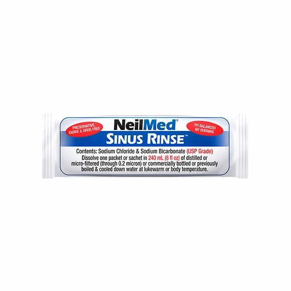 Lavador Nasal Sinus Rinse Kit C/60 Sobres Premezclados 240 ml Neilmed