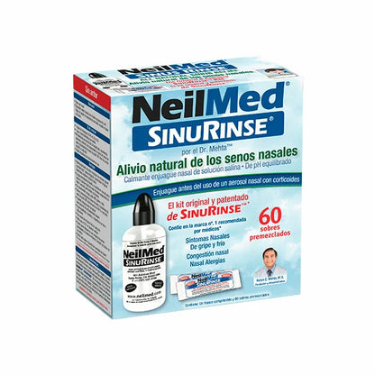 Lavador Nasal Sinus Rinse Kit C/60 Sobres Premezclados 240 ml Neilmed