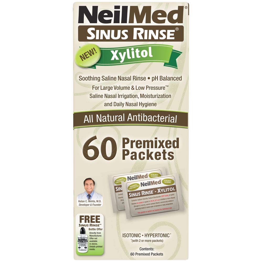 Sinus Rinse Refill Sobres Premezclados con Xylitol 60ct Neilmed