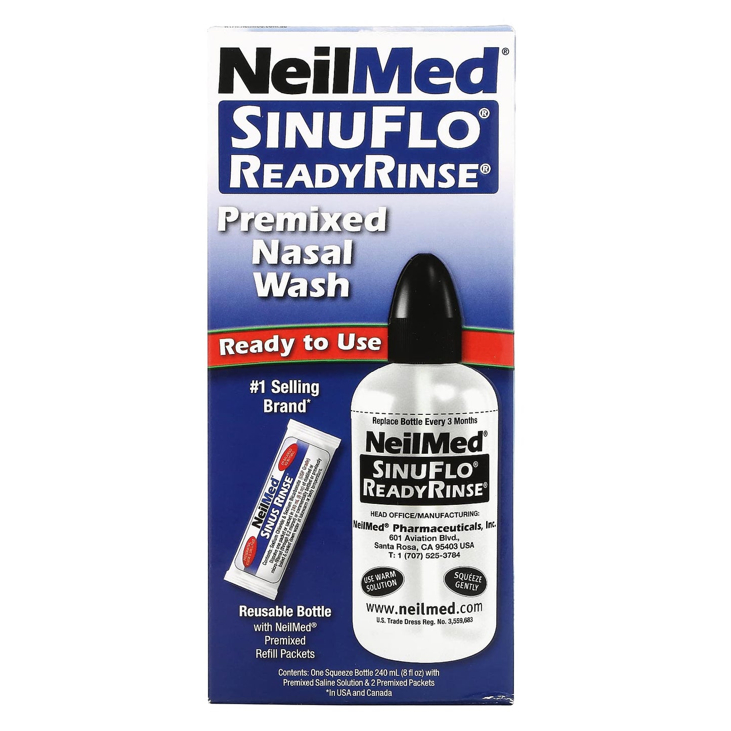 Sinus Rinse SinuFlo Listo Enjuage 240 ml Neilmed